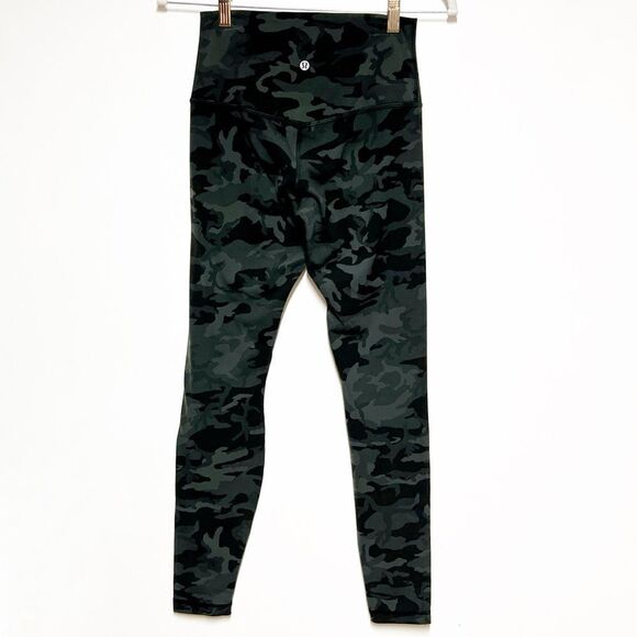 Lululemon Align Pant *Full Length 28" Incognito Camo Multi Gator Green Sz 6 - Picture 5 of 8